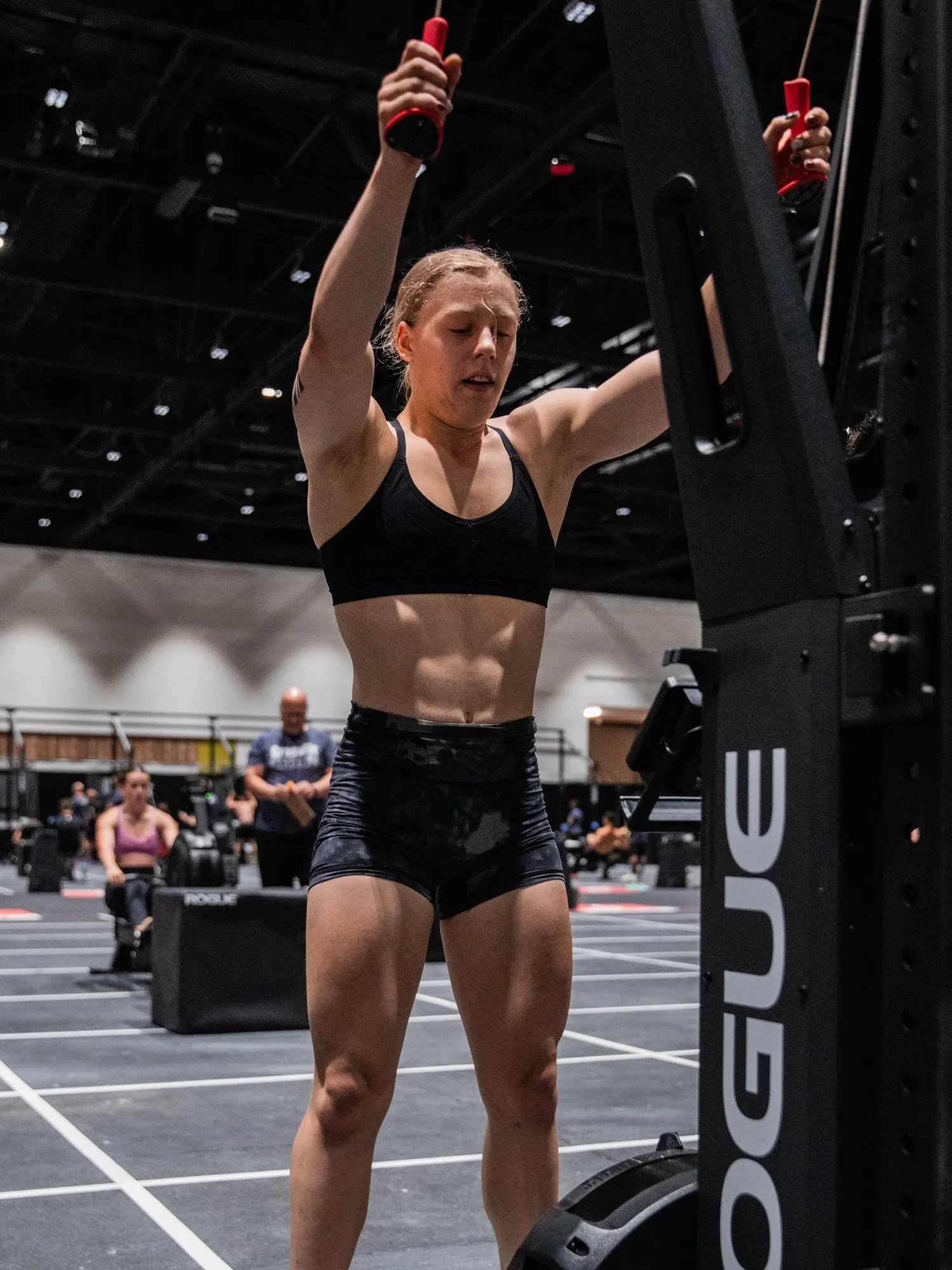 Lucy at the ski erg during the second half of Reboot, Teen Games 2026